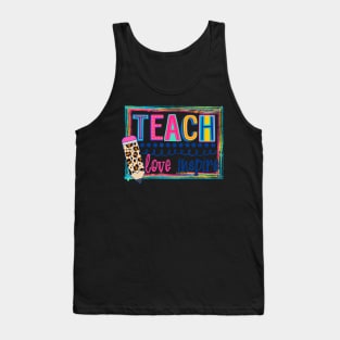 Cute Teach Love And Inspire Teacher Back To School Tank Top